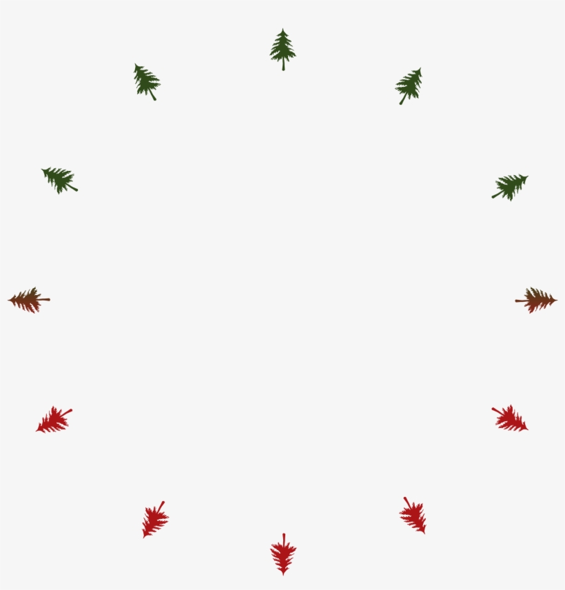 Clock Dial Trees Grad Green Red - Geneva Glen Camp, transparent png download