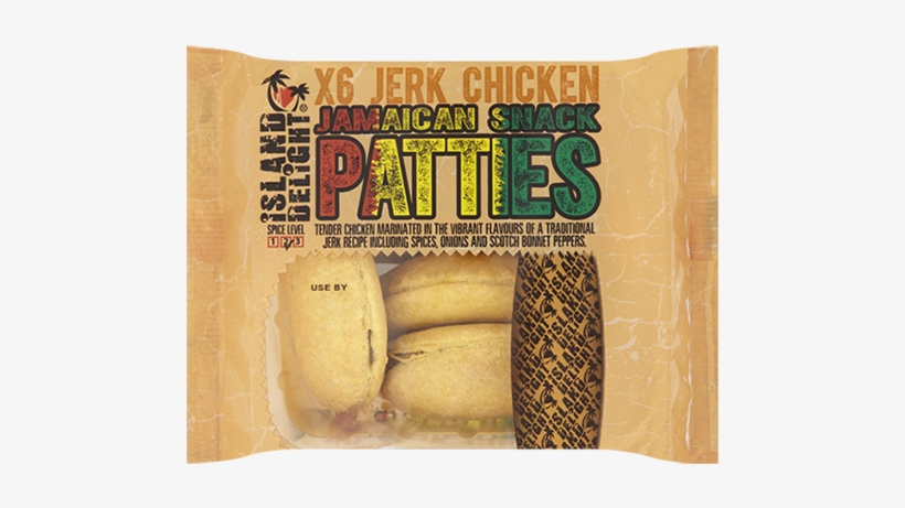 Snack Jerk Chicken Patties - Island Delight Jerk Chicken Patty, transparent png download