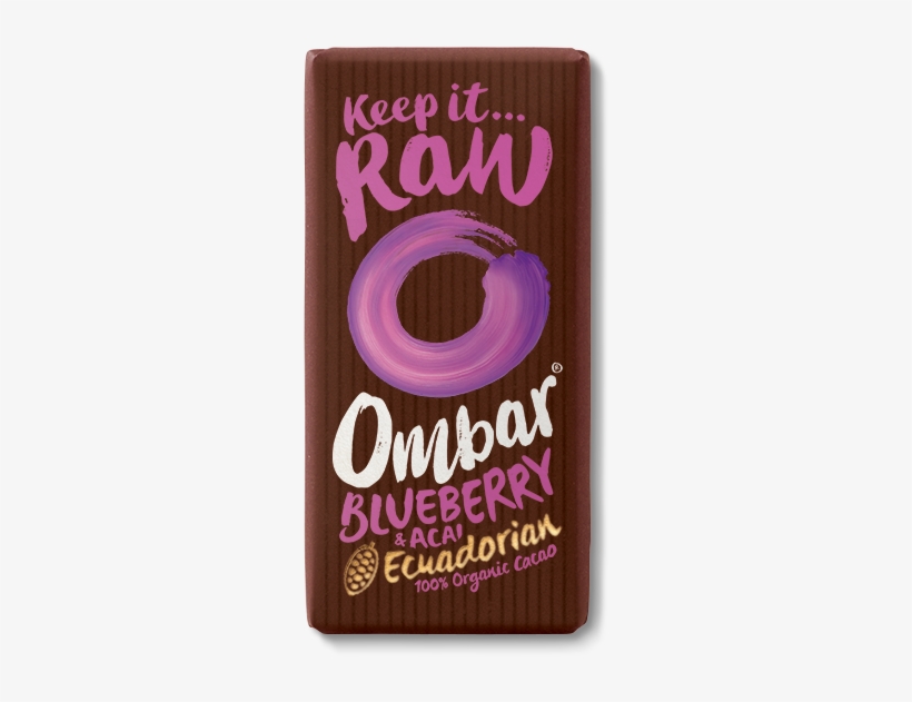Ombar Blueberry & Acai - Ombar 90% Raw Cacao Raw Chocolate Organic 35g, transparent png download