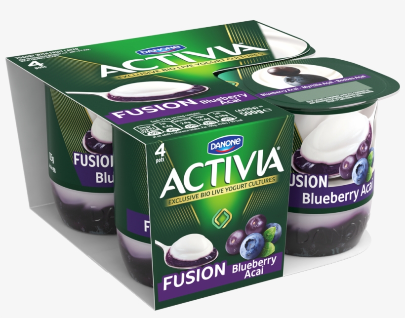 Blueberry-acai Fusion - Dannon Activia Nonfat Greek Yogurt, Black Cherry -, transparent png download
