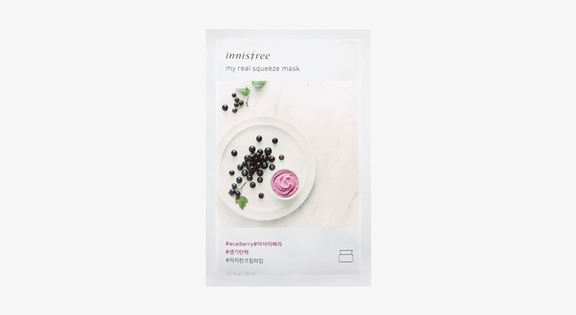 My Real Squeeze Mask [acai Berry] 20ml - Innisfree My Real Squeeze Mask Acai Berry, transparent png download