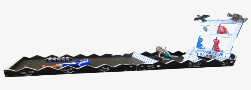 Products/thumbs/tiny 800 356 Mini Monster Blast Side - Skateboard Deck, transparent png download