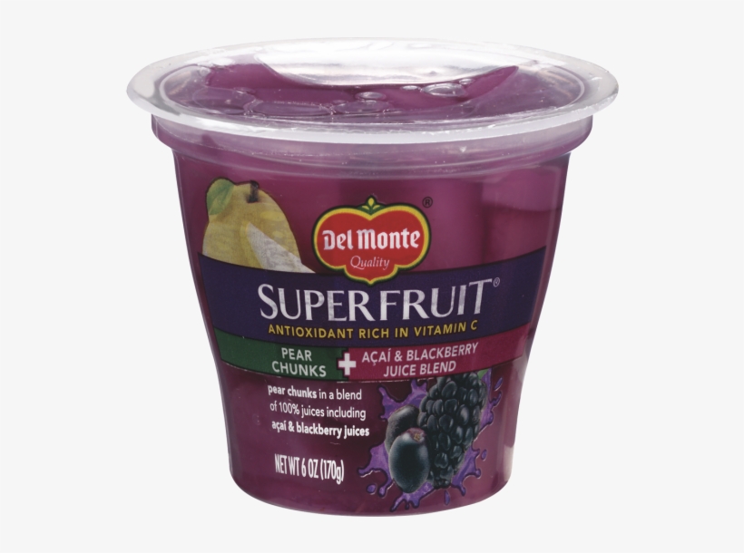 Del Monte Superfruit® Pear Chunks In Acai & Blackberry - Del Monte Super Fruit Pear Chunks + Acai, transparent png download