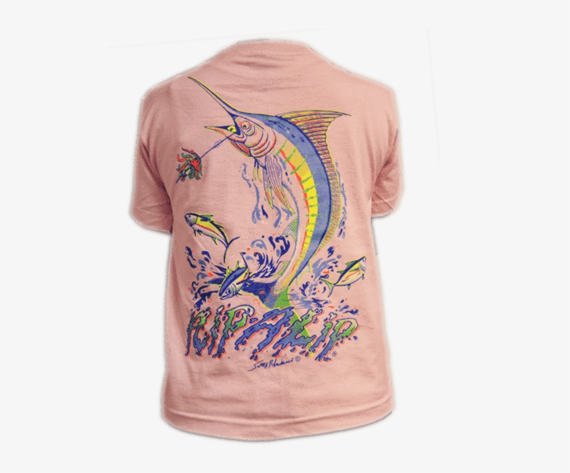 Youth Pink Short Sleeve Graphic Fishing Tee - Sleeve, transparent png download