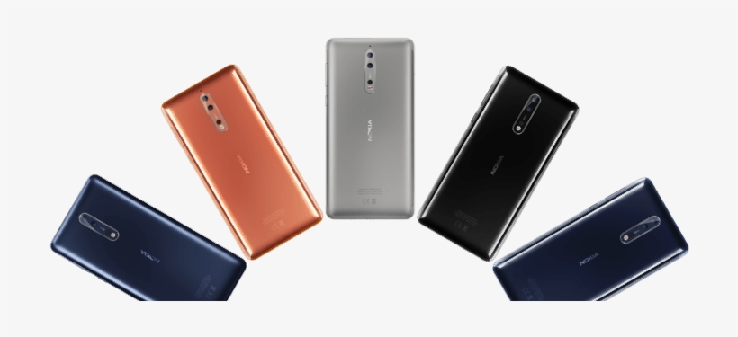 You Can Easily Notice The Black Color Model Along With - Nokia 8 Ta-1004 4gb Ram 64gb Dual Sim Sim Free/ Unlocked, transparent png download