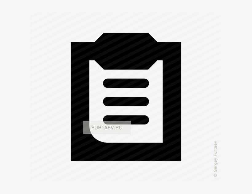 Vector Icon Of Document On Clipboard - Sign, transparent png download