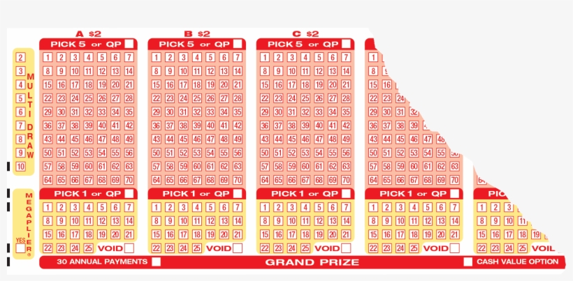 Mm Playslip Clipped - Mega Millions, transparent png download