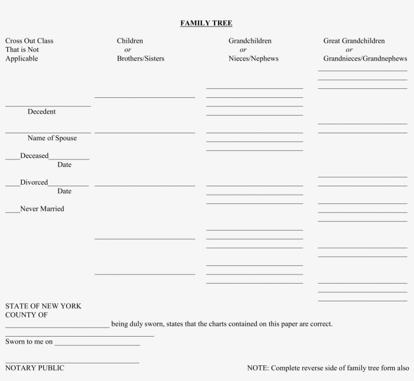 Family Tree For Child Main Image - Document, transparent png download