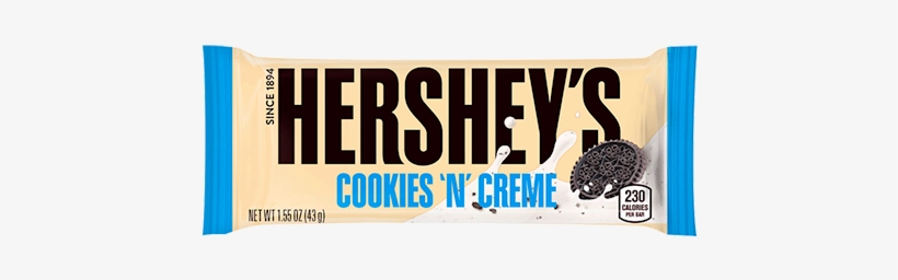 Hershey's Cookies 'n' Creme Candy Bar - Cookies N Cream Hershey, transparent png download