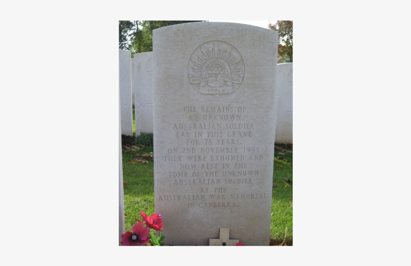 The Unknown Australian Soldier - Headstone, transparent png download
