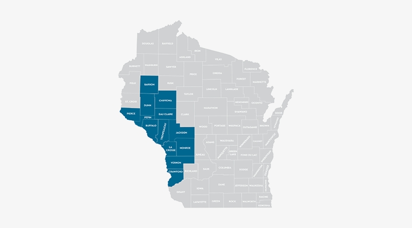 Mayo Clinic Health System Counties - Wisconsin Black Png, transparent png download