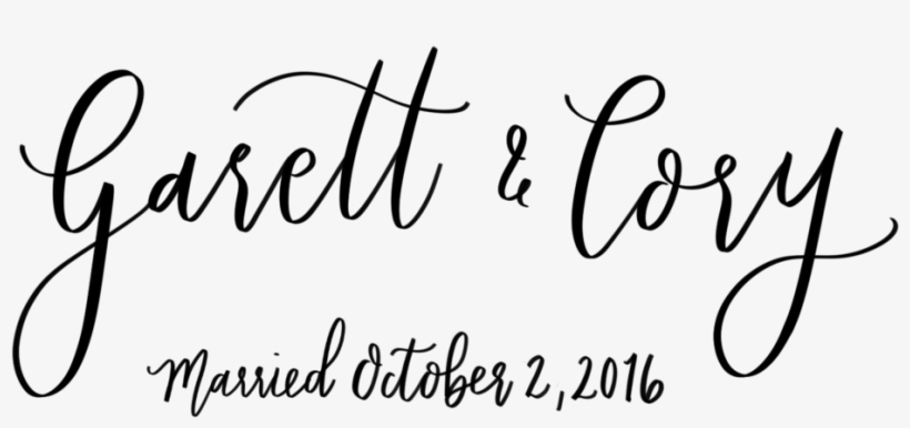 Garett & Cory Married Copy - Calligraphy, transparent png download