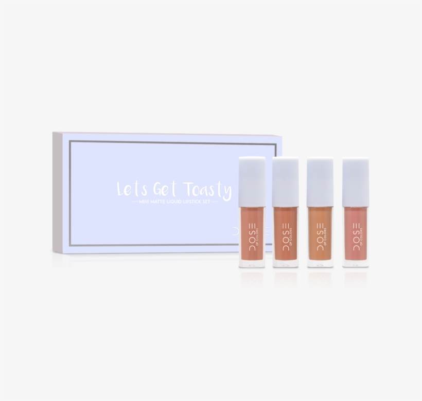 Dose Of Colors Holiday 2018 Let's Get Toasty Mini Matte - Glossy Wonderland Mini Lip Gloss Set Dose, transparent png download