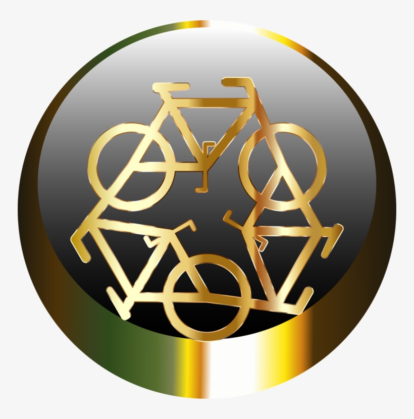 Recycling Symbol Paper Recycling Label - Recyceln Sie Logo Mit Fahrrädern Postkarte, transparent png download