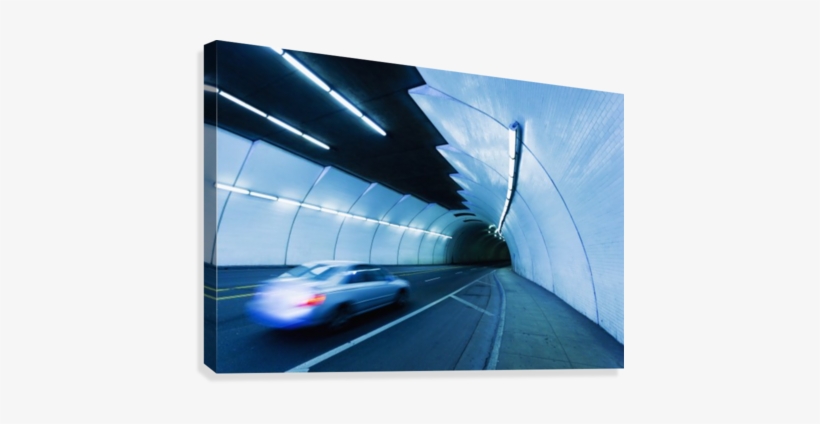Urban Tunnel, Car Moving With Motion Blur Canvas Print - Supplier Generic Urban Tunnel Car Moving With Motion, transparent png download