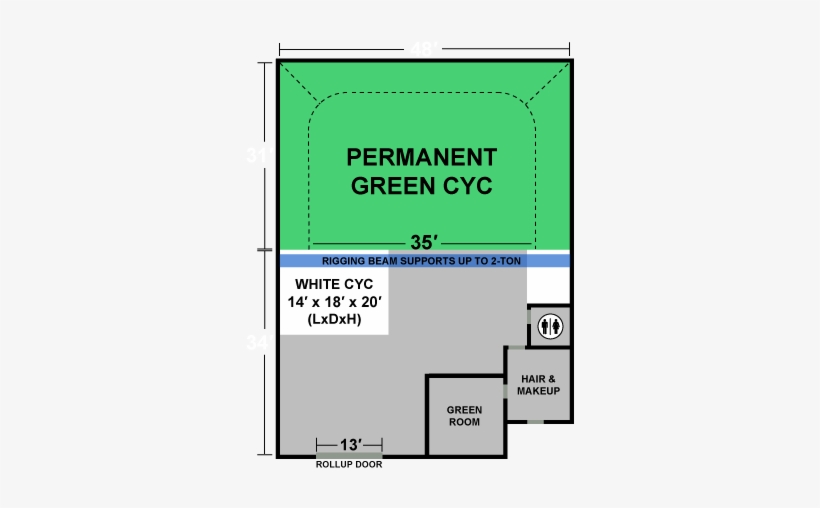 Green Screen Studio Floor Plan - Benissa, transparent png download