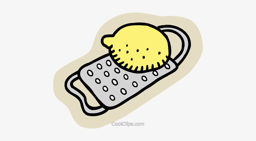 Lemon With Grate Royalty Free Vector Clip Art Illustration - Grate Clipart, transparent png download