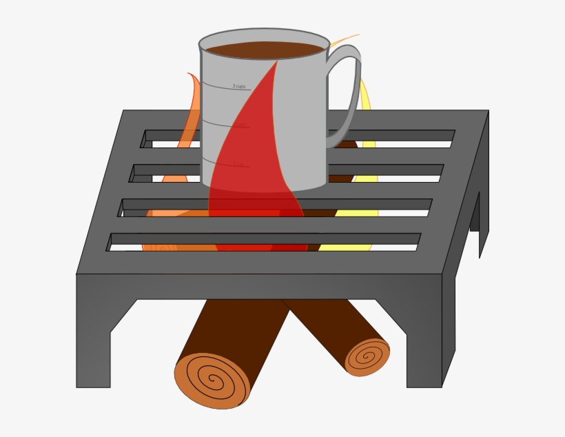 How To Set Use Fire Grate Clipart - Coffee Cup, transparent png download