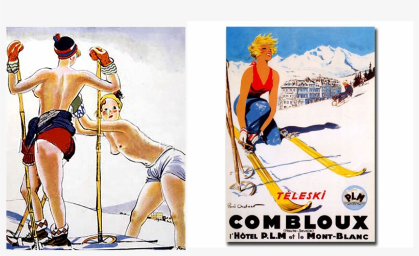 Vintage Poster Slides7 - Vintage Ski Poster, transparent png download