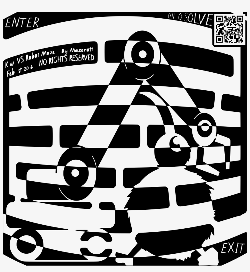 This Free Icons Png Design Of Kiwi Vs Robot Maze, transparent png download