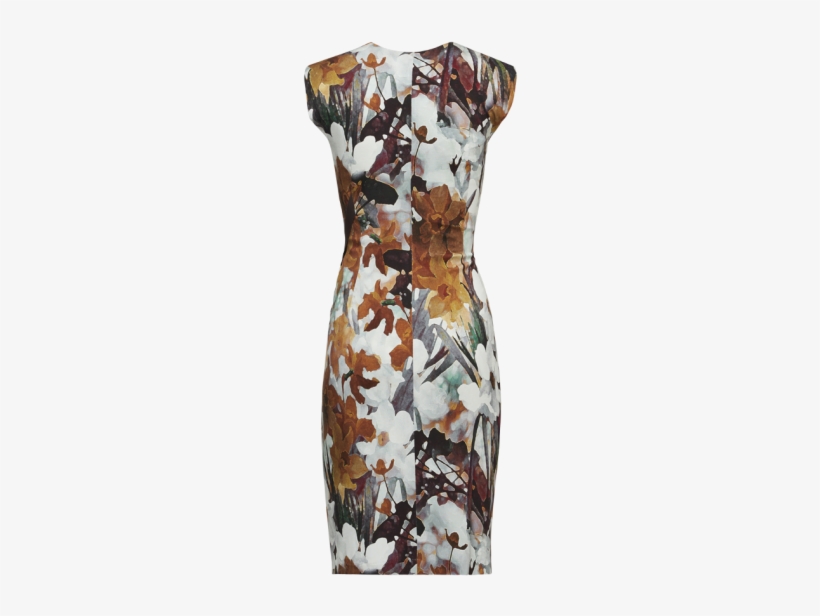 Floral Print Jersey Dress - Cocktail Dress, transparent png download