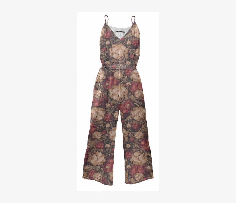Floral Print Tie Waist Jumpsuit $178 - One-piece Garment, transparent png download