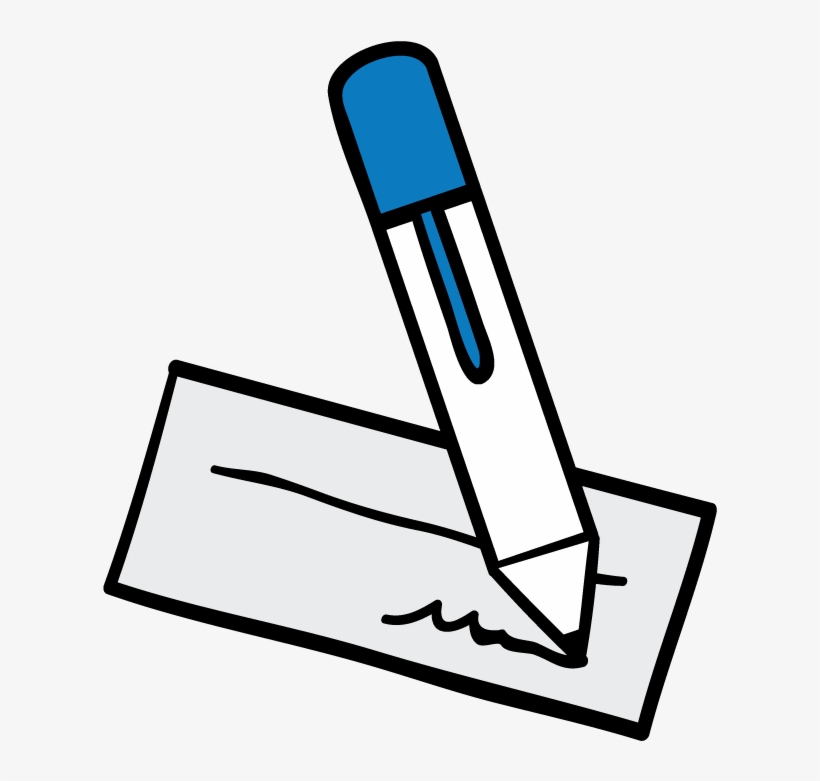 Signing Check, transparent png download