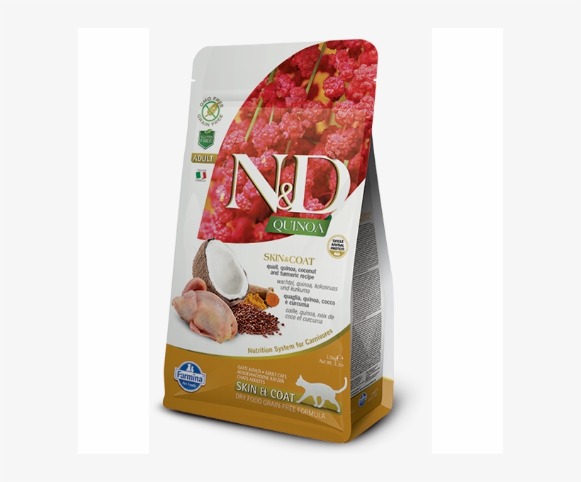 Farmina Grain Free Lid Quinoa Skin & Coat Quail Cat - Farmina Grain Free Lid Quinoa Skin And Coat Quail Dry, transparent png download