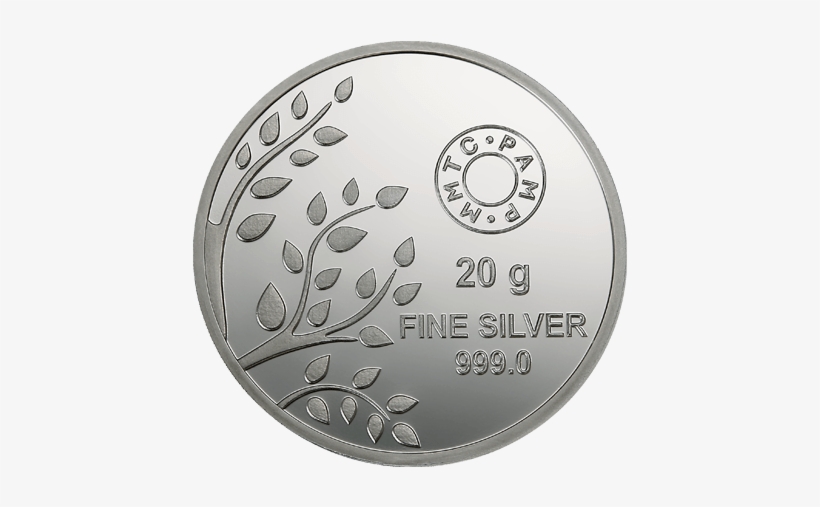 20 Gm - 20 Gram Silver Coin Price, transparent png download