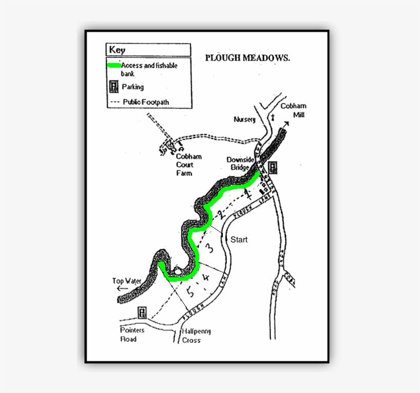Downstream From The Downstream Side Of Downside Bridge - Diagram, transparent png download