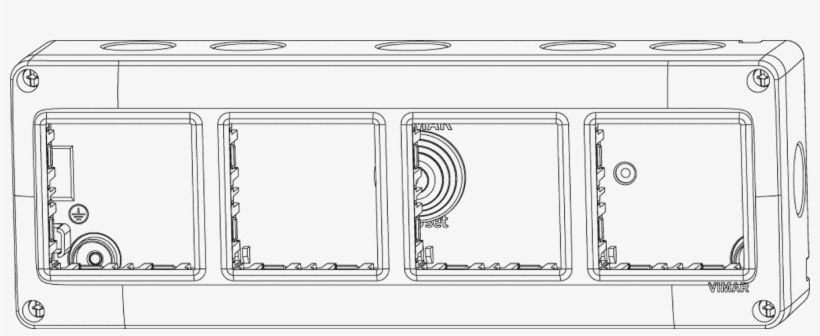 3d View - Contenitore Ip40 Vimar, transparent png download