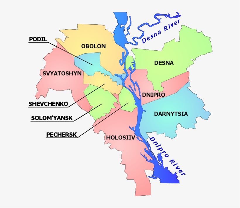 Kiev Map English - Battle Of Kiev Map, transparent png download