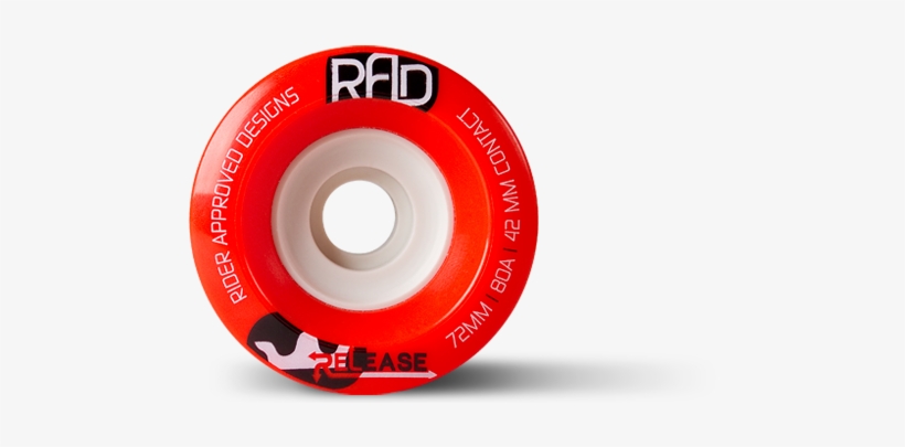 80a Red - Rad Rider Approved Designs Release 72mm 80a Red Longboard, transparent png download