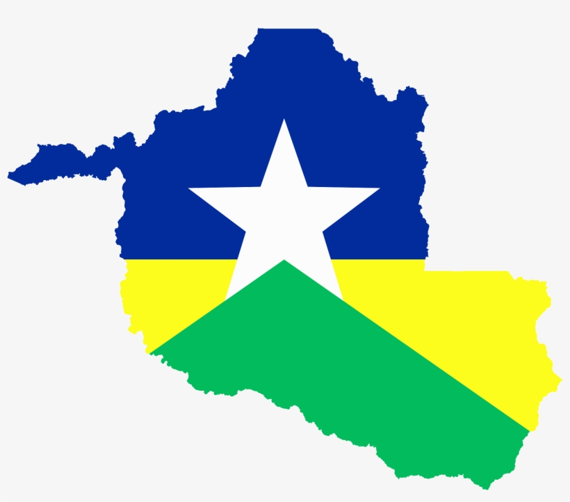 Flag Map Of Rondonia - Mapa De Rondonia Png, transparent png download