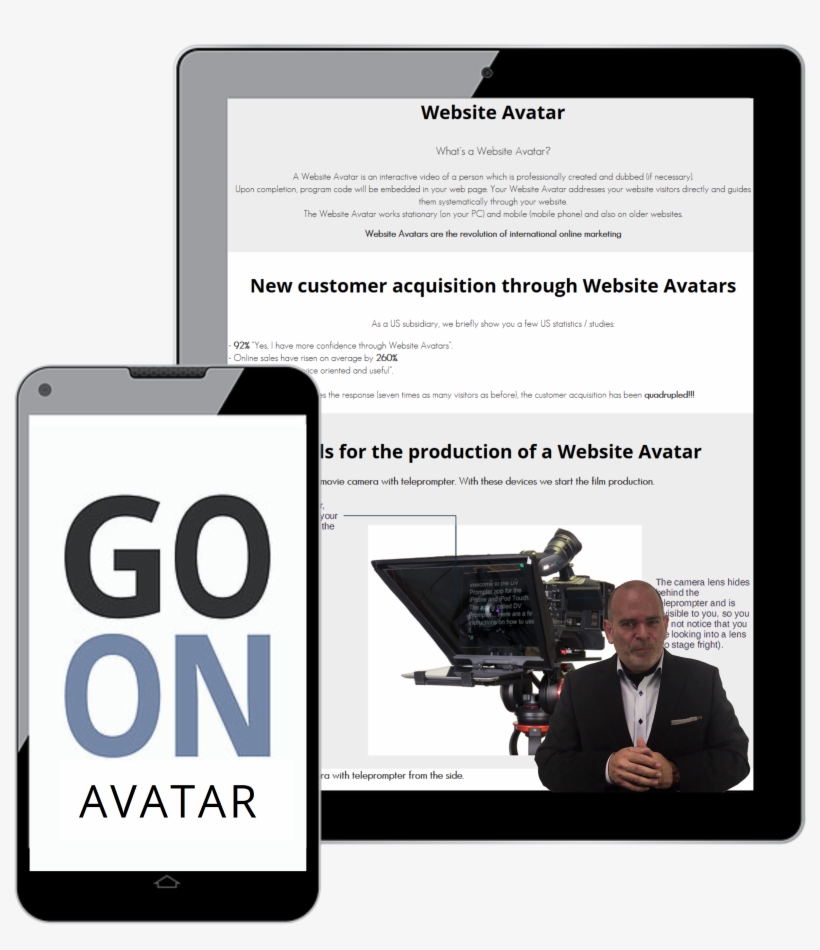 The Website On Smartphone And Tablet - Datavideo Tp-600 Eng Prompter, transparent png download