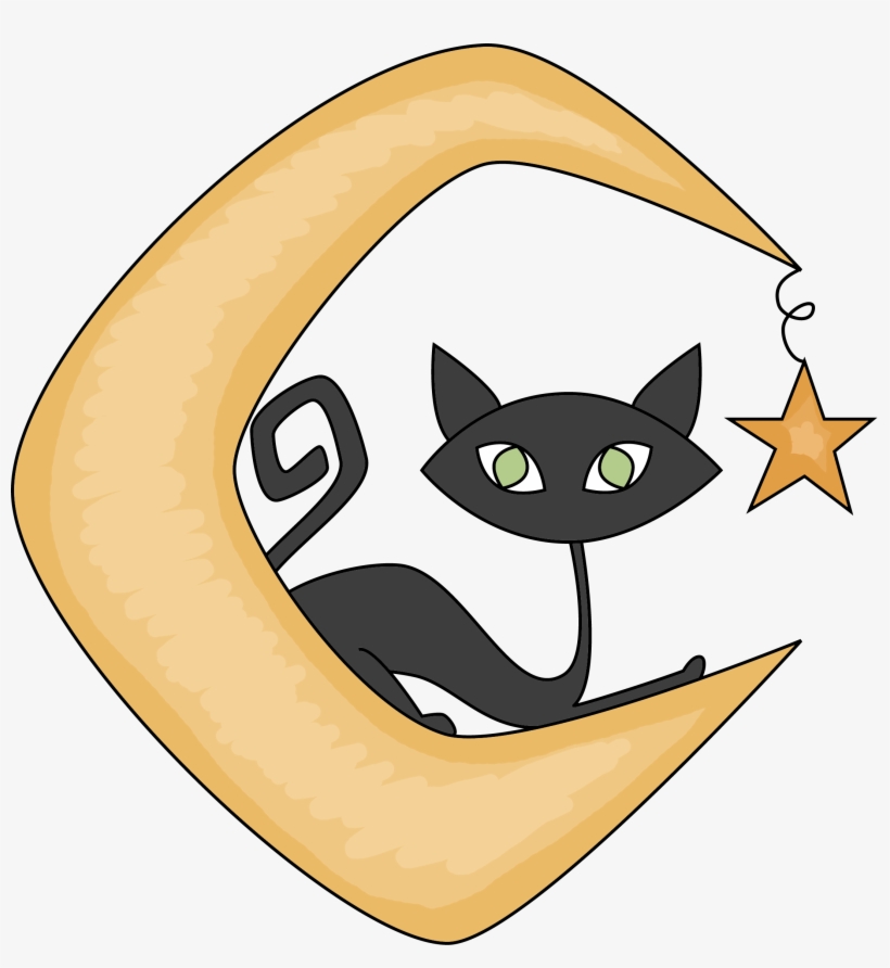 Cat Moon - Cat Yawns, transparent png download