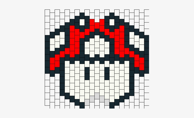 Super Mario Red Mushroom Mask Bead Pattern - Mushroom Kandi Mask, transparent png download