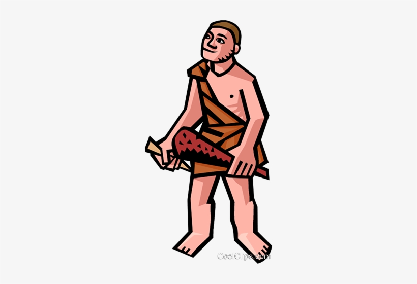 Stone Age Man Royalty Free Vector Clip Art Illustration, transparent png download