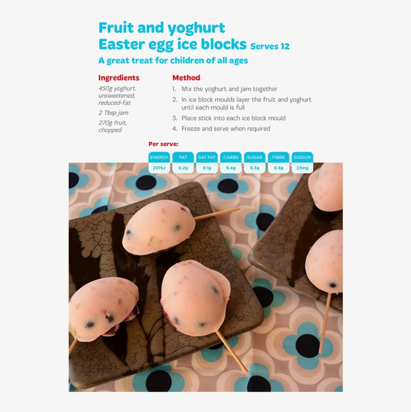 Fruit And Yoghurt Easter Egg Ice Blocks - Aufbau Visitenkarte, transparent png download