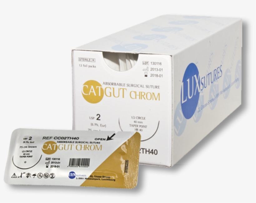 Catgut-chrom Packaging - Surgical Sutures Box, transparent png download