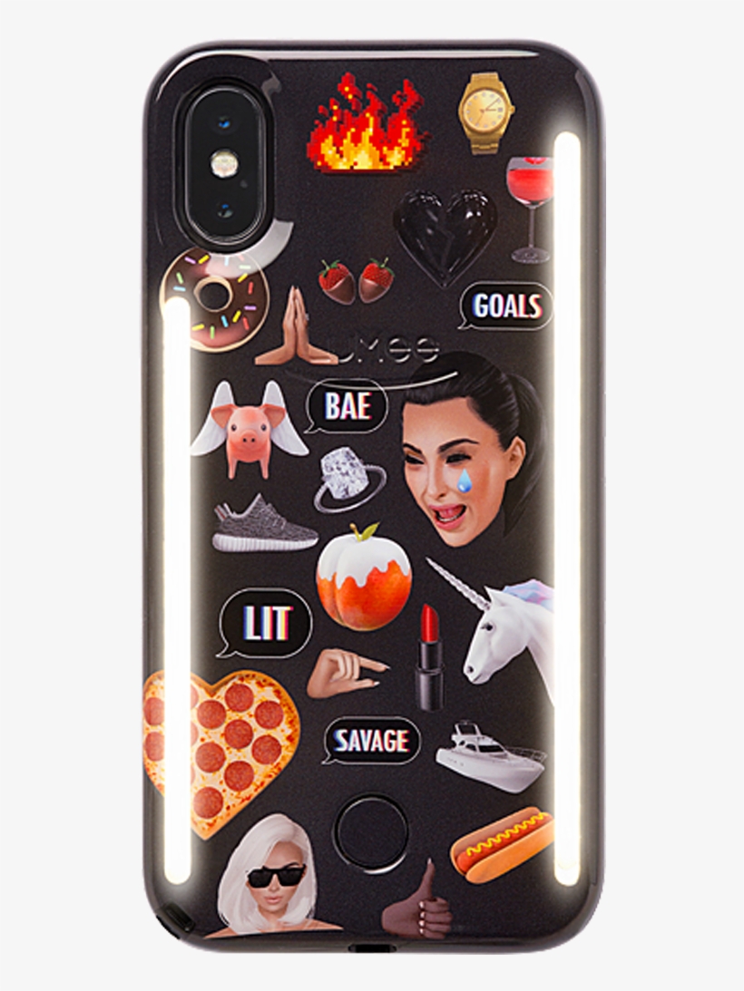Lumee Duo Kimoji Multi Black - Iphone X Lumee Case, transparent png download