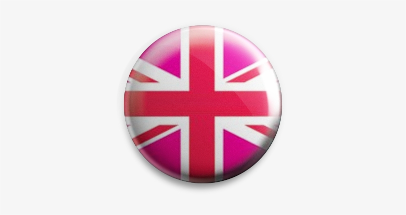 Pink Union Jack Button Badge - Green Union Jack Flag, transparent png download