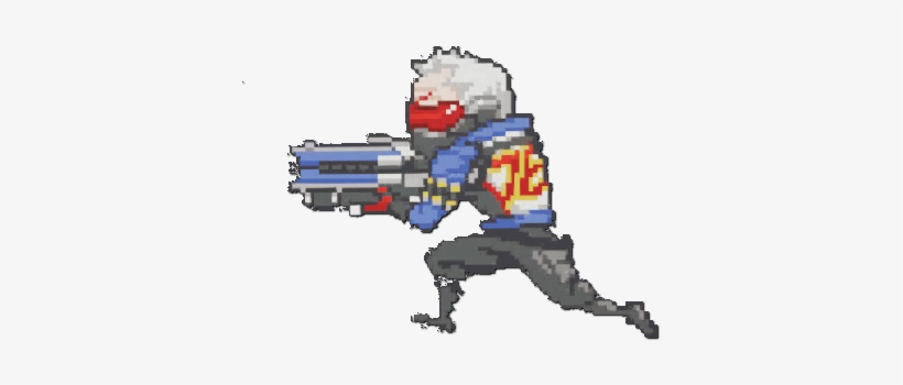 Soldier 76 Soldier 76 Spray - Soldier 76 Pixel Spray, transparent png download