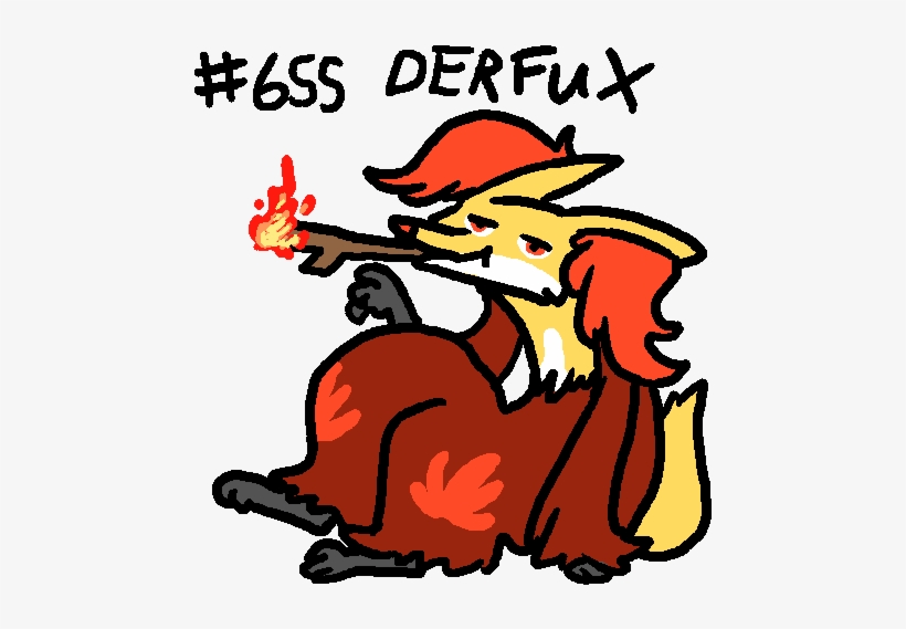 The Official Sugimori Art For Delphox Looks Pretty - Delphox Yugioh, transparent png download