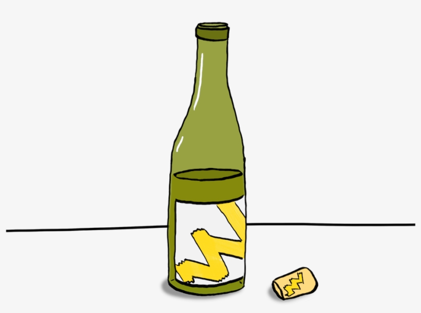 Illustration By Boy Bison - Glass Bottle, transparent png download