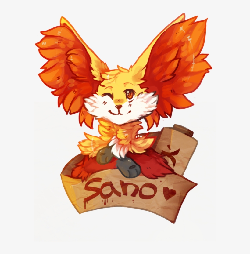 Sano The Delphox [re-draw] - Cartoon, transparent png download
