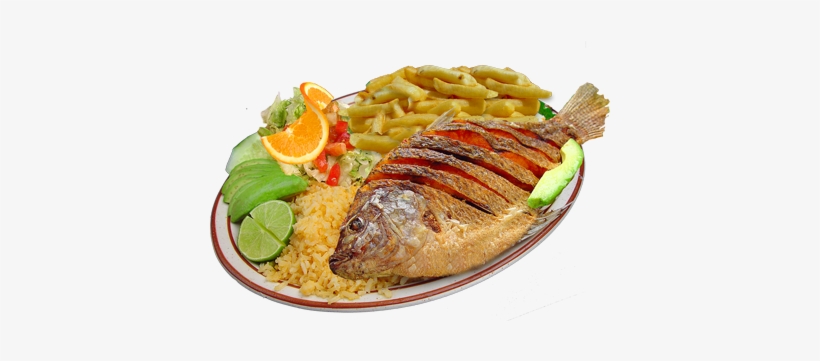 Coctel De Camaron Png - Platos Con Mojarra Frita, transparent png download