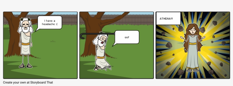 Zeus Gets A Headache - Cartoon, transparent png download