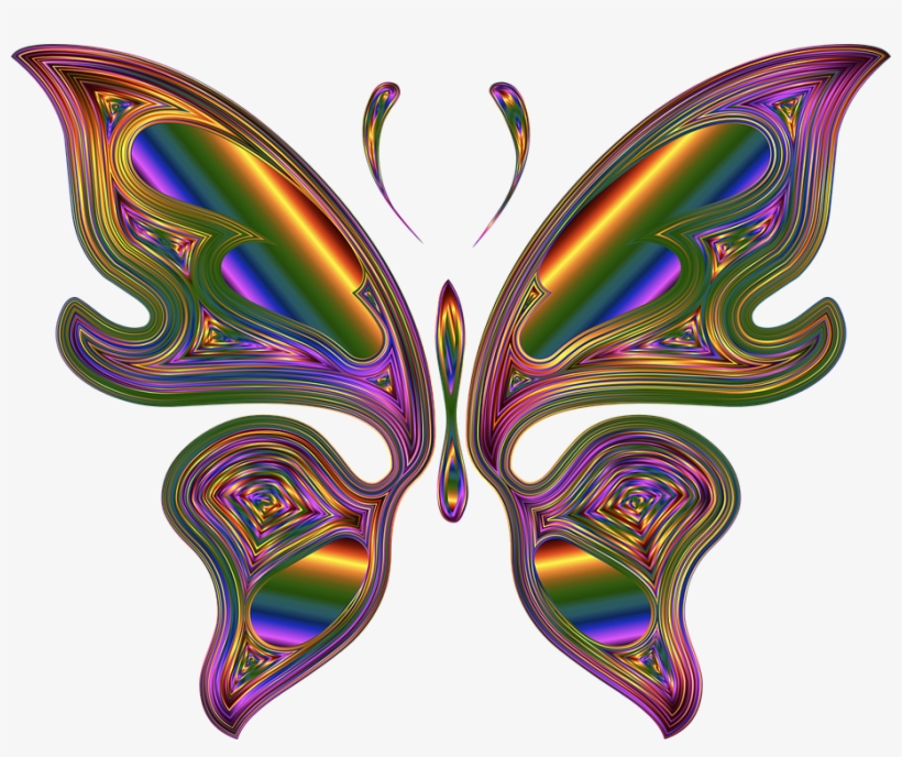Borboletas & Joaninhas E - Butterfly Silhhouette, transparent png download