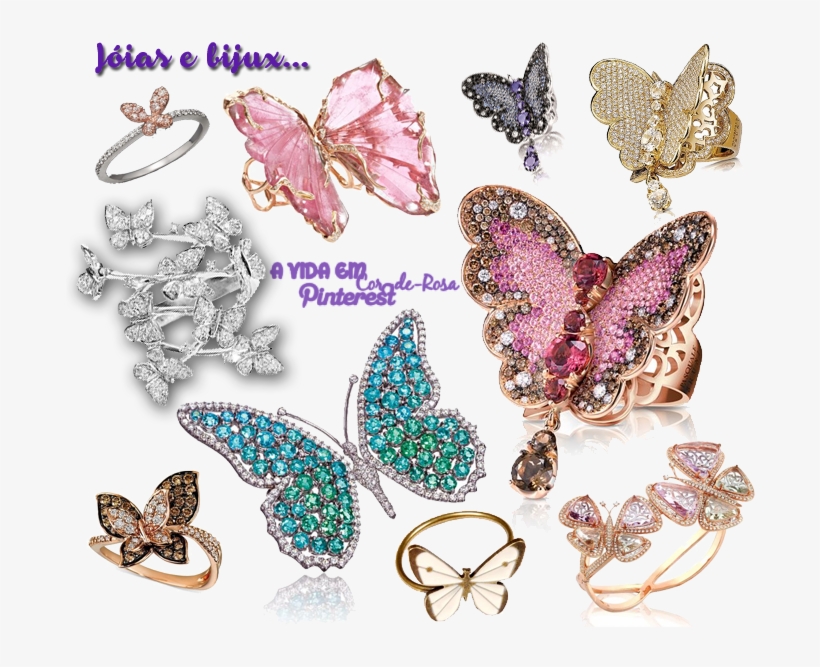 Borboletas-1 - Le Vian Chocolate Diamond Butterfly Ring (7/8 Ct. T.w.), transparent png download